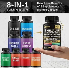 2PK 8-in-1 Sea Moss & Shilajit Pills | Natural Support for Men’s Wellness ⭐⭐⭐⭐⭐