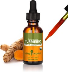 Herb Pharm Turmeric Root Extract 1 fl oz 30 ml Organic Gluten-Free Exp. 01/2029