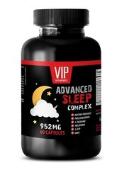 Nighttime Sleeping Aid – ADVANCED SLEEP COMPLEX 952mg – 1 Bottle 60 Capsules
