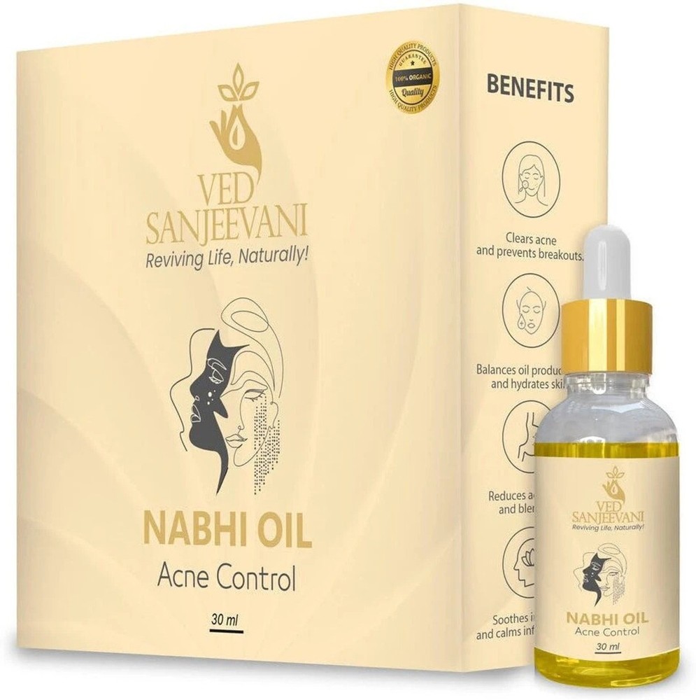 Ved Sanjeevani Herbal & Acne Control Nabhi Oil for Hair Growth and Skin Care30ml