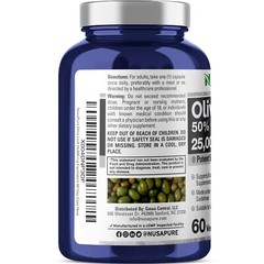 NusaPure Olive Leaf 501 Extract 500 mg Equivalent to 25000mg – 50% Oleuropein…