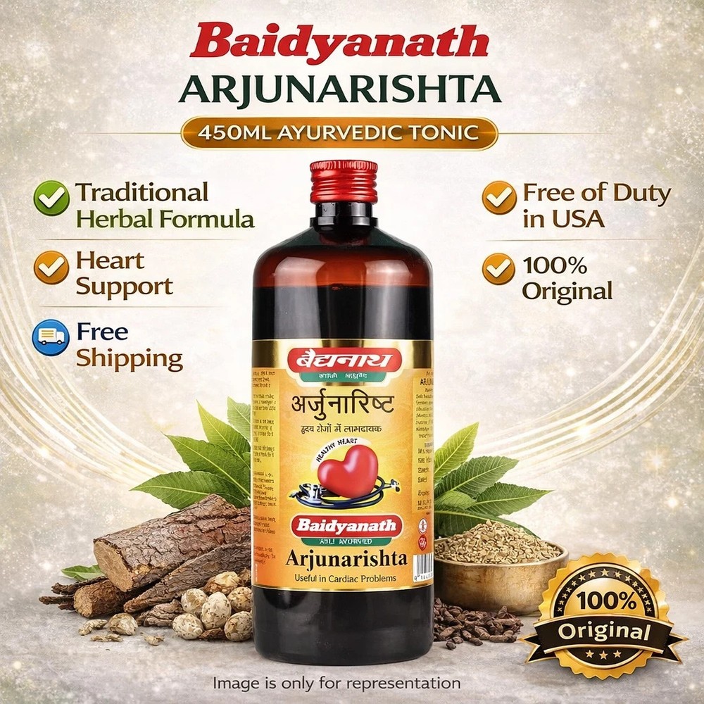 Baidyanath Arjunarishta 450ml Ayurvedic Heart Tonic Pure Herbal