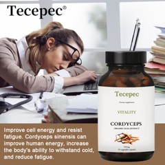 Cordyceps 1000mg – Mushroom Supplement – Energy & Immune Support,30/60/120 Caps