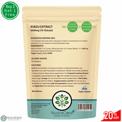 KUDZU Root Extract Caps 6000mg(60% Isoflavone Puerarin)-HANGOVER Support-180Caps