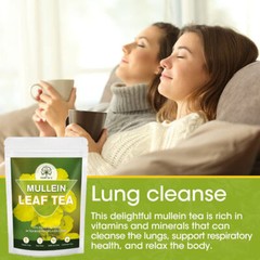 2 Packs Natural Mullein Tea 100g For Lungs Cleanse Immune Support Herbal Teas