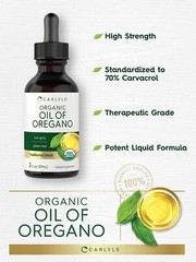 Organic Oil of Oregano | 2 fl oz Liquid | Vegan, USDA Certified | by Carlyle