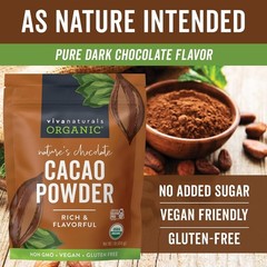 1 lb Organic Cacao Powder – Unsweetened, Gluten-Free & Perfect for Keto Recipes