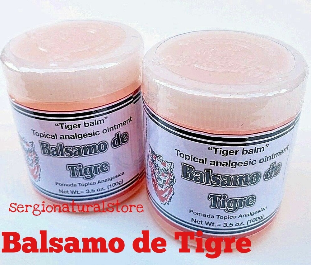 2 Packs BALSAMO DE TIGRE POMADA ANALGESICA TIGER BALM 100g each Free Shipping