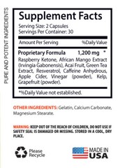 Coffee Bean Extract – Raspberry Ketones Lean 1200mg – Diet Pills – 1 Bot