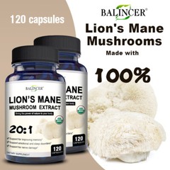 Lion’s Mane Capsules | Vegetarian | Non-GMO | Improves Sleep Quality