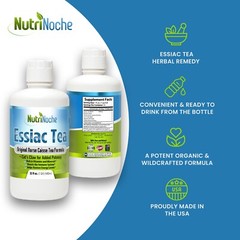 Nutrinoche Essiac Tea | Freshly Brewed Organic and WildCrafted Herbs | 32 Oz
