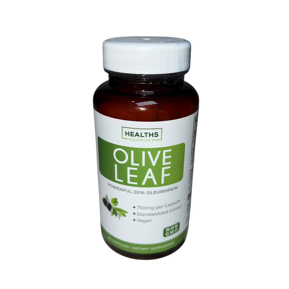 Healths Harmony Super Strength: 20% Oleuropein Olive Leaf Extract (Non-GMO) 60ct