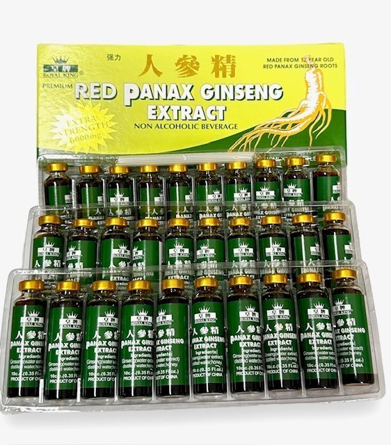 EXTRA STRENGTH ROYAL KING RED PANAX GINSENG EXTRACT 6000mg ( 10 Bottles )