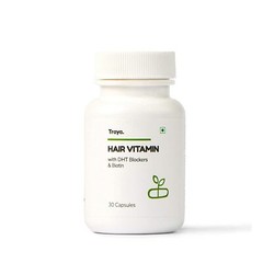Traya Hair Vitamins Capsules, Natural DHT Blocker & Biotin 30 Capsules FS