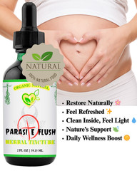 Parasite Flush Tincture Organic Liquid Herbal Drops Detox 2 FL OZ Concentrated