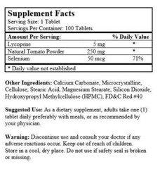6x Natural Tomato Extract with Lycopene selenium Antioxidant 100 tablets/bottle