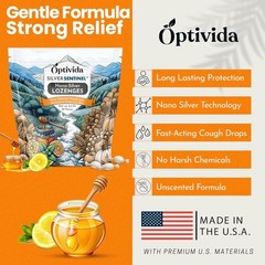 OPTIVIDA Health Premium Nano Silver Lozenges (1 Pack) – Fast-Acting Honey…