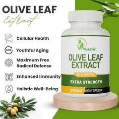 Olive Leaf Extract – 50% Oleuropein Immune Support Supplement – 120 Capsules …