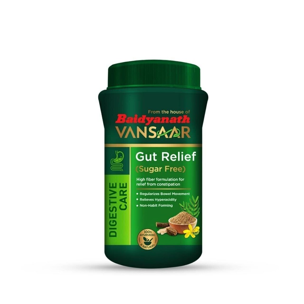 2 x Baidyanath Vansaar Gut Relief 100gm Ayurvedic Bowel Regulator Sugar Free