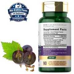 Complejo Extracto de Semilla de Uva 4000mg con Polifenoles, 120 Capsulas