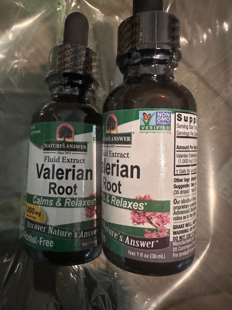 Nature’s answer Valerian Root, Alcohol Free, 1 fl oz (30 ml) each 2 PACKS