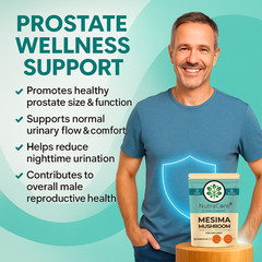 Mesima Mushroom Caps 5000mg-(250mg Triterpenoids)-Prostate & Liver Health-90Caps