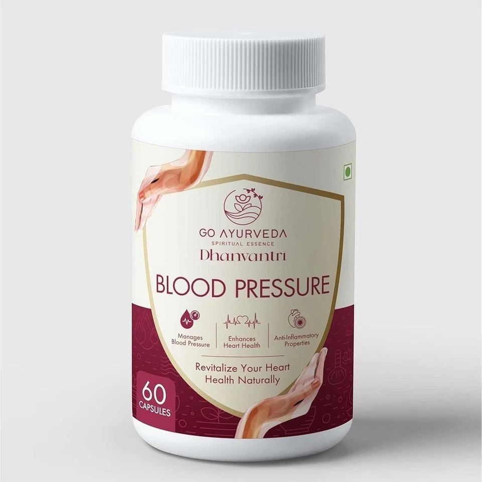 Go Ayurveda Dhanvantri Blood Pressure Capsules, 60 Capsules k287