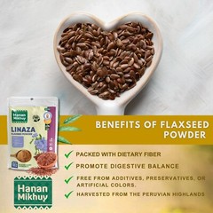 Linaza 100% Natural Flaxseed Powder for Omega-3, Fiber & Digestive Wellness-Peru