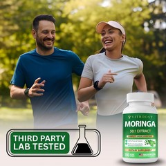 VITBOOST Moringa Oleifera 50:1 Extract Capsules 400mg, Made in USA – 180 Count