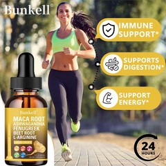 Maca Root Liquid Drops With Muscle Recovery Enhances Vitality And Immune Health