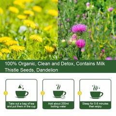Liver Cleanse & Detox Support Liver Detox Tea Herbal Kidney and Pancrea