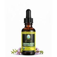 Organic Wild Oregano Oil Drops, 80% Carvacrol, 30 mL for Oral or Topical Use