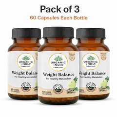 Organic India Weight Balance 60 Veg Capsules Ayurvedic Herbal 3 Pack Metabolism