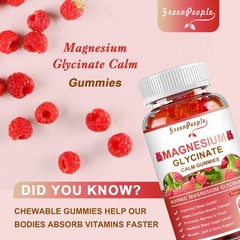 Magnesium Glycinate Gummies 400mg Improve Sleep Promotes Cognition & Focus 60pcs