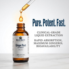 Organic Ginger Root Tincture Potent Liquid Extract Drops Herbal Supplement