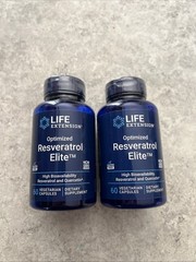 2X OPTIMIZED RESVERATROL ELITE HEART BRAIN HEALTH 60 Capsule LIFE EXTENSION