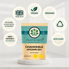 Chamomile Extract Capsules 6000mg-(30% Apigenin)-Sleep Aid & Mood-180Caps