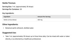 Stinging Nettle Extract – Nettle HerbTincture – Urtica Dioica – USA Made