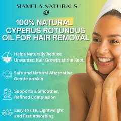 Cyperus Rotundus Oil for Hair Removal- Undiluted, Pure & Natural – 2oz