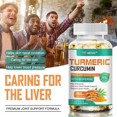 Turmeric Curcumin Highest Potency 95% 1950mg with BioPerine Black Pepper Extract