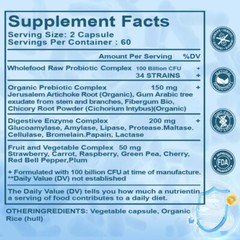 Digestive Enzymes Prebiotic & Probiotics Gas, Bloating Relief Digestive Health