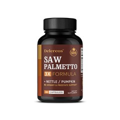 Saw Palmetto Supplement With Nettle And Pumpkin Seed Extract 30/60/120 Capsules
