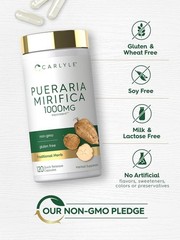 Pueraria Mirifica Capsules | 1000mg | 120 Capsules | Non-GMO | by Carlyle