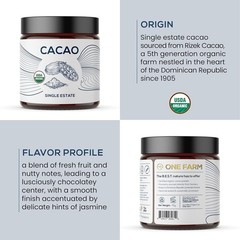 Raw Single Estate Cacao Powder from Dominican Republic – 2.6 Oz Resealable Jar