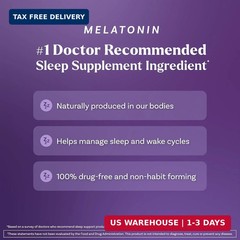 Natrol Sleep+ Calm Adults, Melatonin, L-Theanine, Strawberry, 60 Gummies