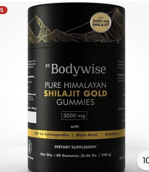 Be Bodywise Pure Himalayan Shilajit GOLD Gummies 3000mg Exp 3/2026 – New!