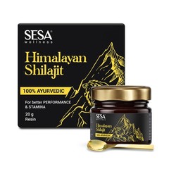 SESA Himalayan Shilajit/Shilajeet Resin 20g- 100% Ayurvedic Helps boost Strength