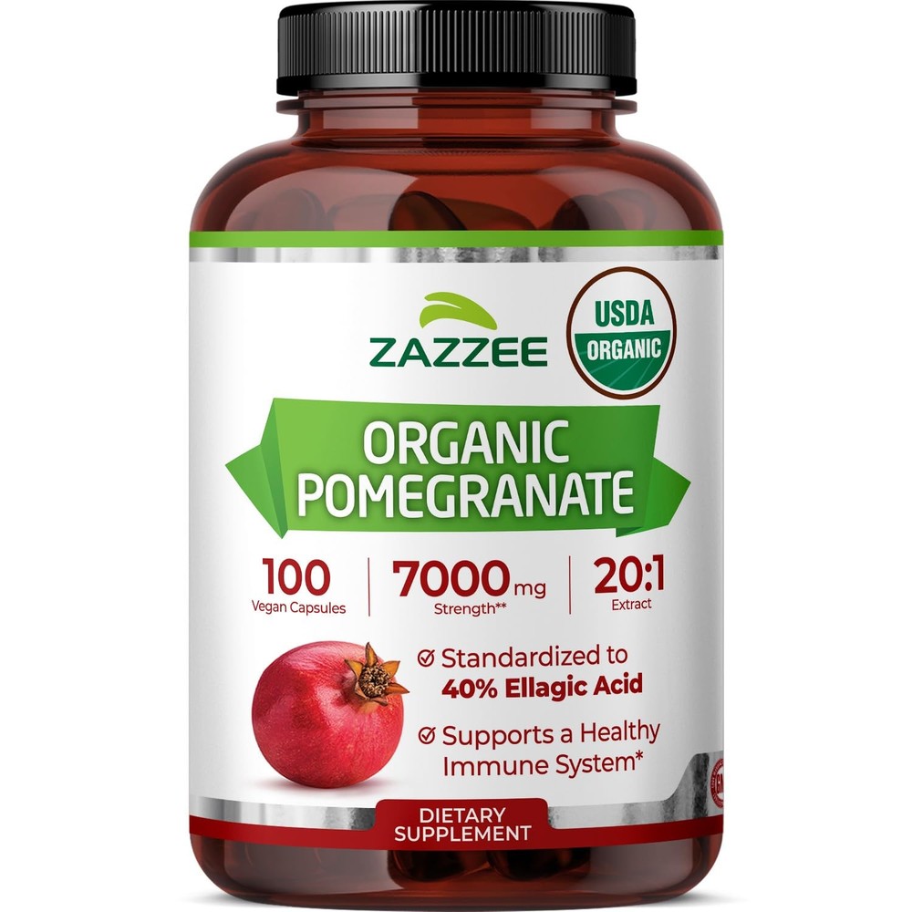 USDA Organic Pomegranate 20:1 Extract, 40% 100 Count (Pack of 1)