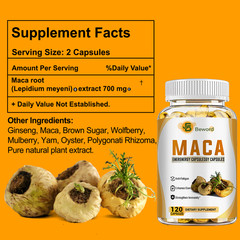 MACA Male Enhancement Bigger Thicker Stronger Sex Pills Boost for man 120 Caps