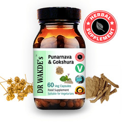 DR WAKDE’S Punarnava & Gokshura Capsules | 60 Veg Caps | Ayurvedic Supplement…